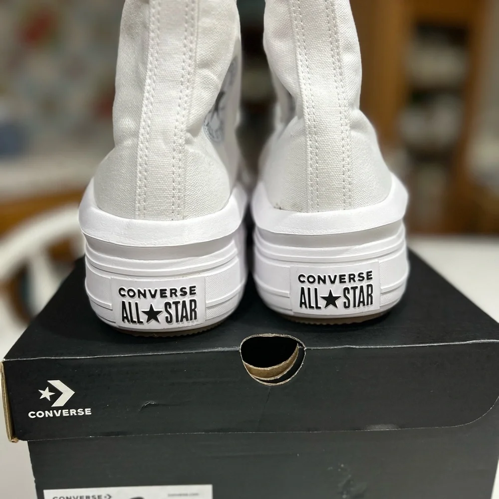 Converse High Top Platform CTAS Hi Move White 9.5 - Picture 3 of 7